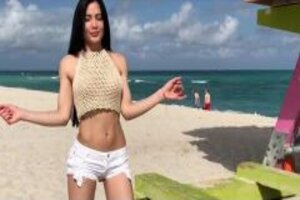 Georgina mazzeo no bra nipple slip